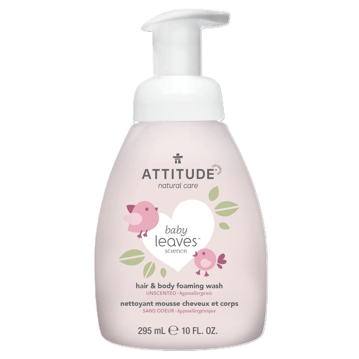 Attitude 2in1 Foaming Wash Fragrance Free 295ml