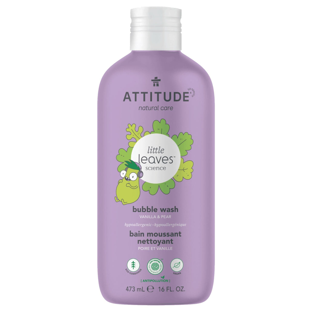 Attitude Bubble Bath Vanilla & Pear 473ml