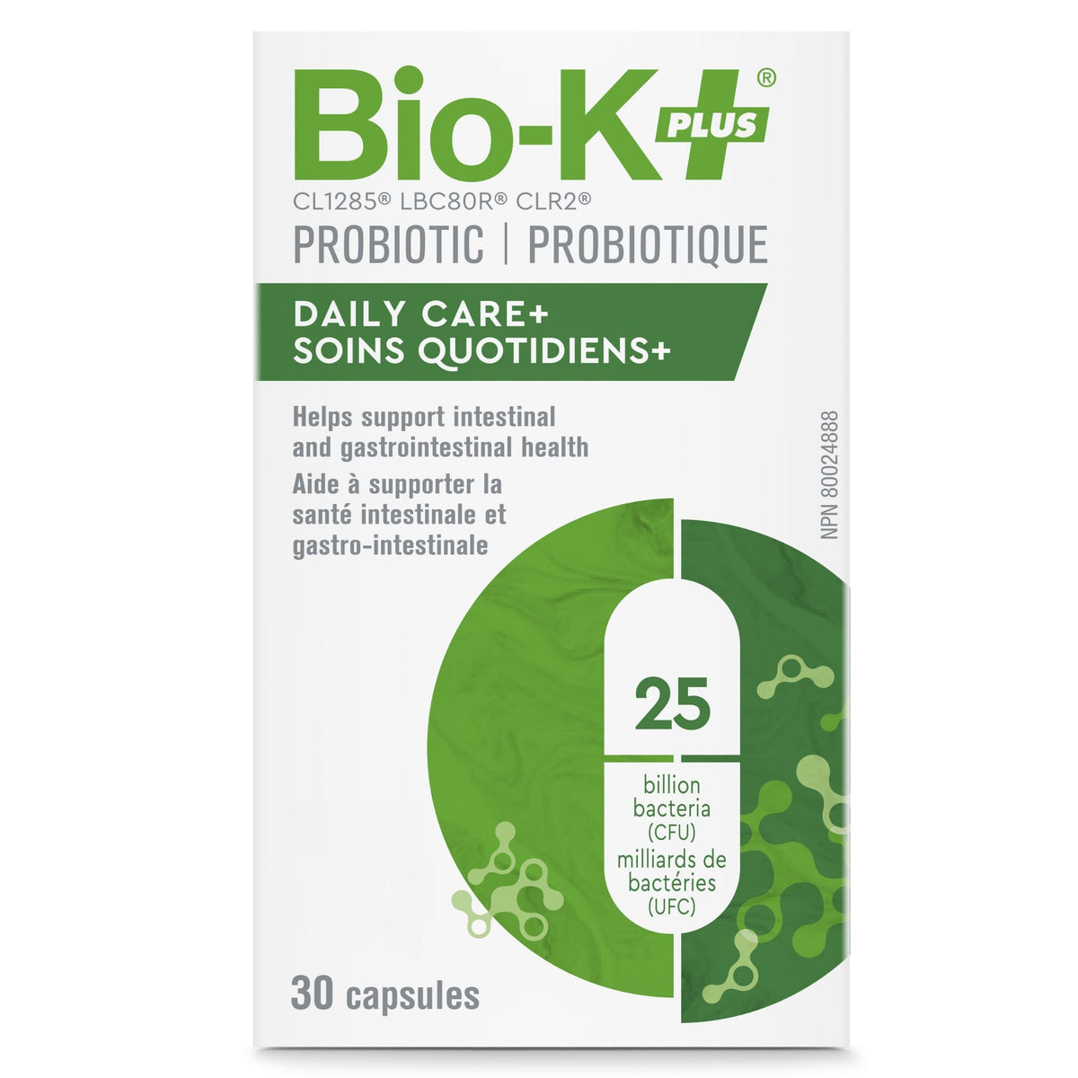 Bio-K+ Daily Care+ Probiotic 25B 30 Capsules