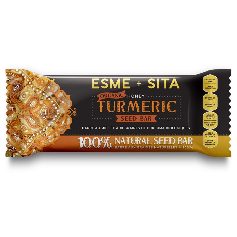 Esme + Sita Organic Honey Turmeric Seed Bar