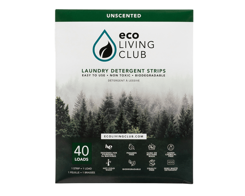 Eco Living Club Laundry Detergent Strips UnSc 40ct