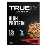 Truely Cereal Cinnamon 198g - High-Protein Healthy Snack, Perfect Option for Breakfast, Suitable for Athletes, Supports Muscle Growth and Recovery Without Excess Calories