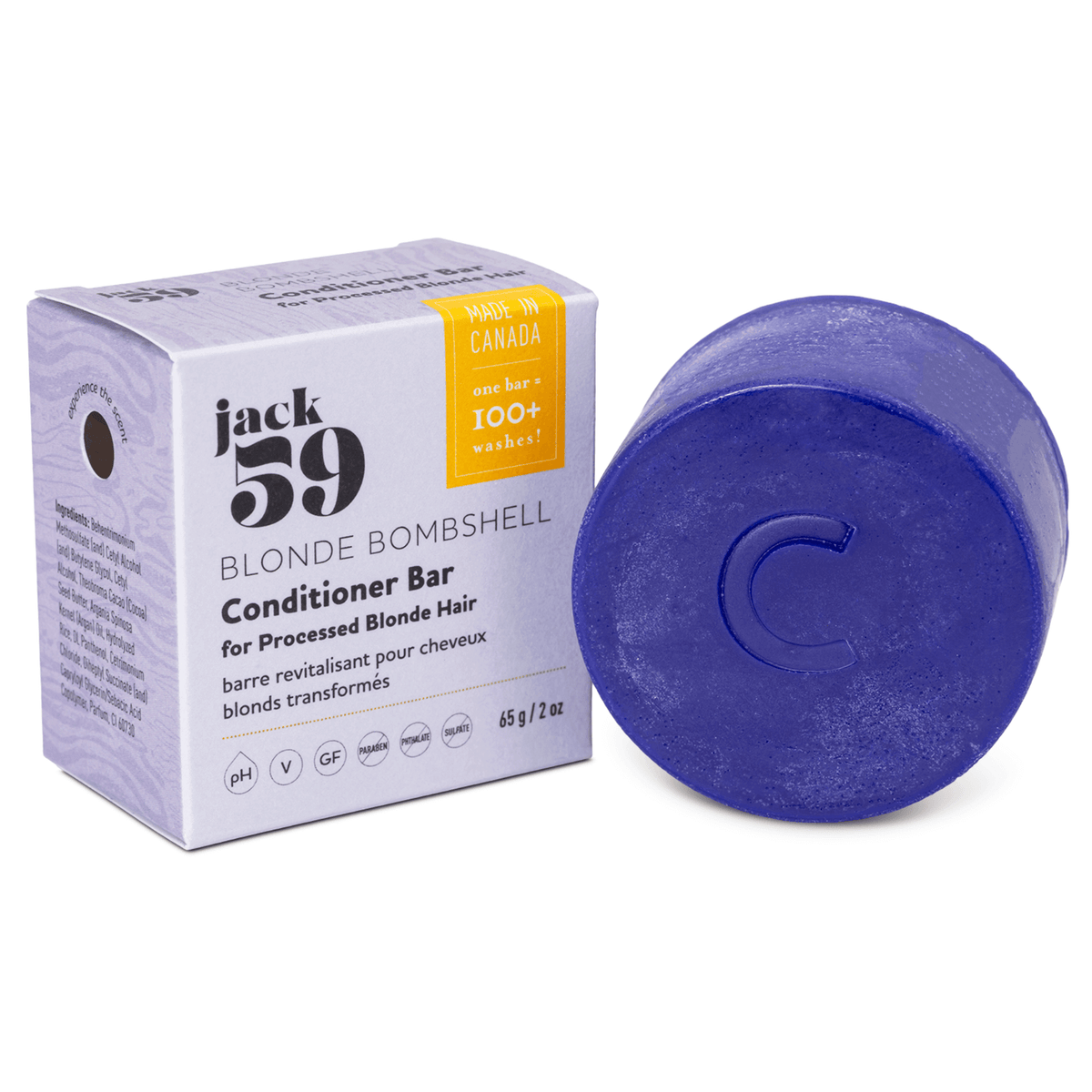 Jack59 Blonde Bombshell Conditioner Bar 65g