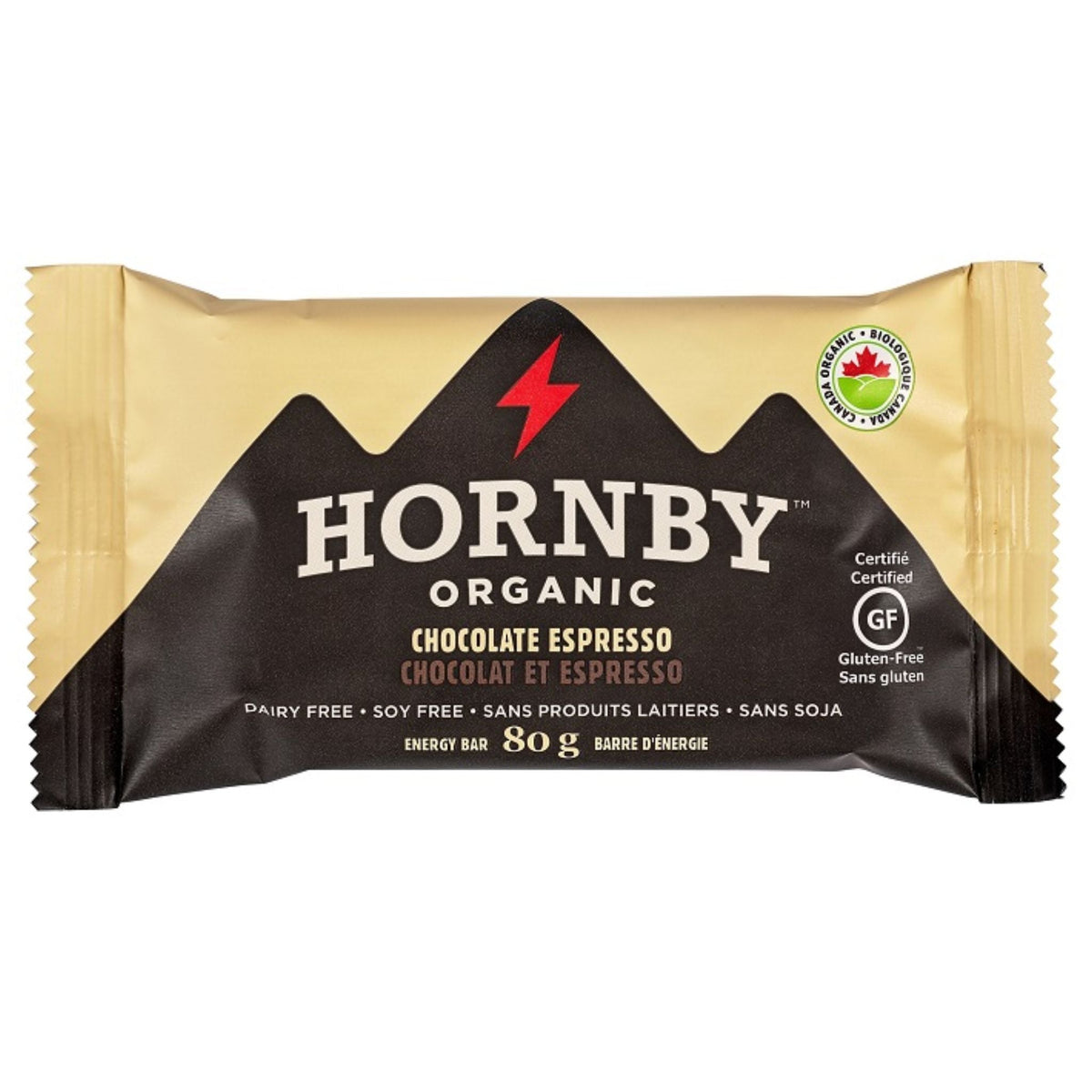 Hornby Organic Chocolate Espresso Bars 80g - Barista Blend, Brimming With Full-Bodied Coffee and Salty-Scrumptious Organic Peanut Butter Energy Bar