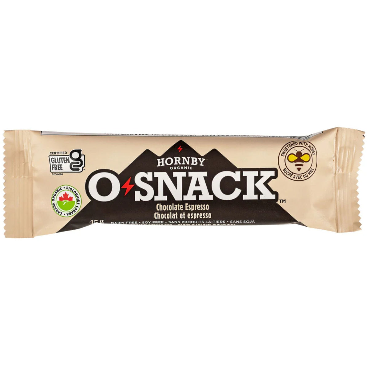 Hornby Organic Osnack Chocolate Espresso 45g - Coffee Flavour Combined With Salty-Scrumptious Organic Peanut Butter and Chewy Coconut Will Have Your Taste Buds in a Twist