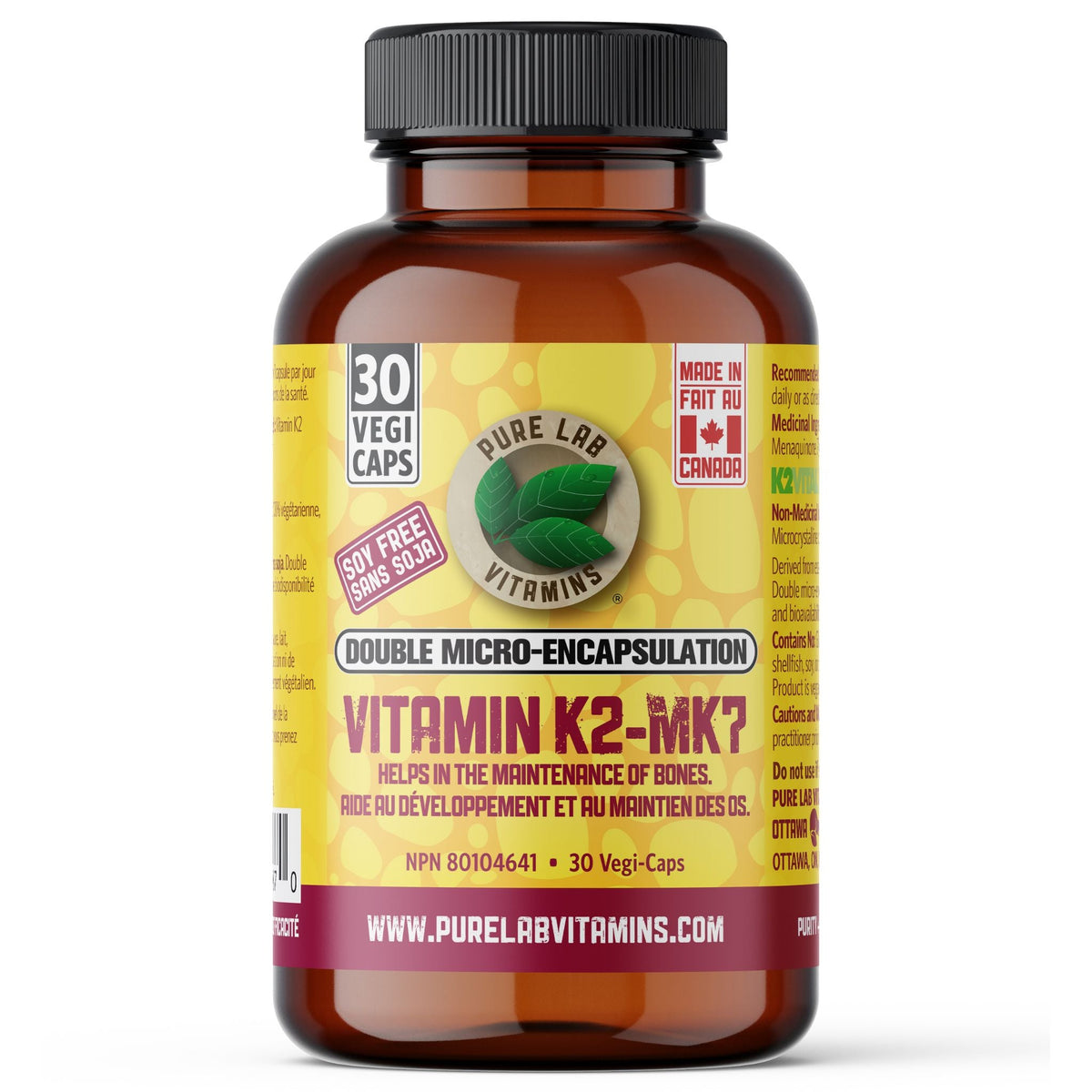 Pure Lab K2-M7 120mcg 30 Vegetable Capsules