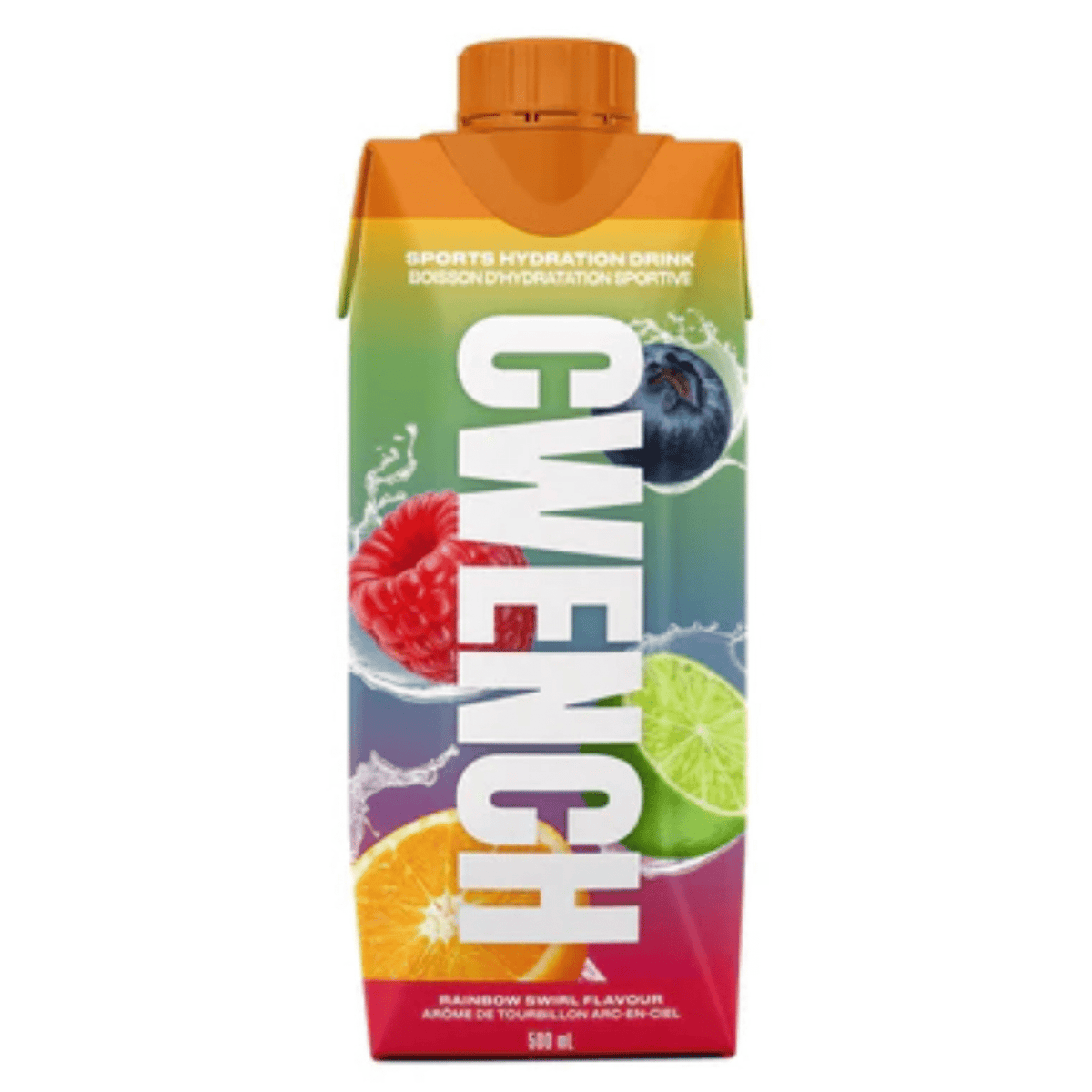Cwench Sports Drink Rainbow Swirl 500ml - Provides Hydration Throughout the Day, Rich in Electrolytes, and Contains Natural Ingredients, Great Tasting Clean, Performing, Hydration for Everyone