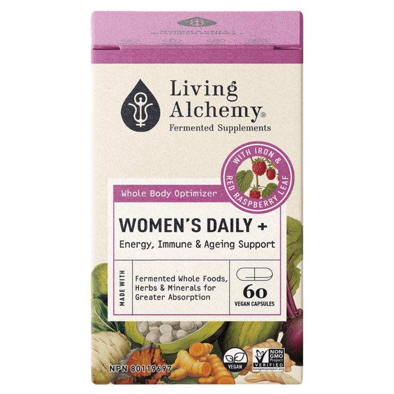 Living Alchemy Women's Daily+ 60 Vegan Capsules - Helps on Immunity, Metabolism, Bones, Skin, Supports Women’s Hormonal Health, Aging Potent, Easily Digestible, Rich In Antioxidants