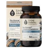 Living Alchemy MycoSynergy Fermented Mushrooms Turkey Tail 60 Vegan Capsules - Supports Microbiome And Gut Health, Promotes Healthy Immune Function, Aids In Overall Wellness, Fights Free Radical Damage