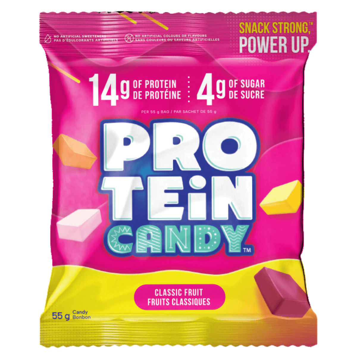 Protein Candy Classic Fruit 55g - Protein Candy Which Is The Ideal Combination Of Indulgence And Nutrition, Satisfies Sweet Cravings, Supports Digestion, Improves Overall Well-Being, Supports Muscle Recovery