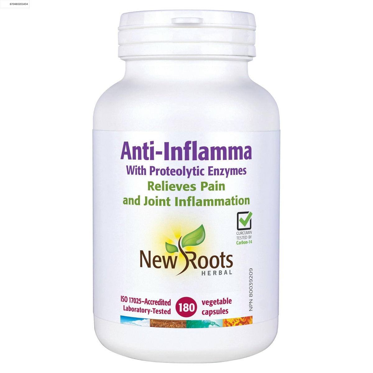 New Roots Anti-Inflamma 180 Vegetable Capsules