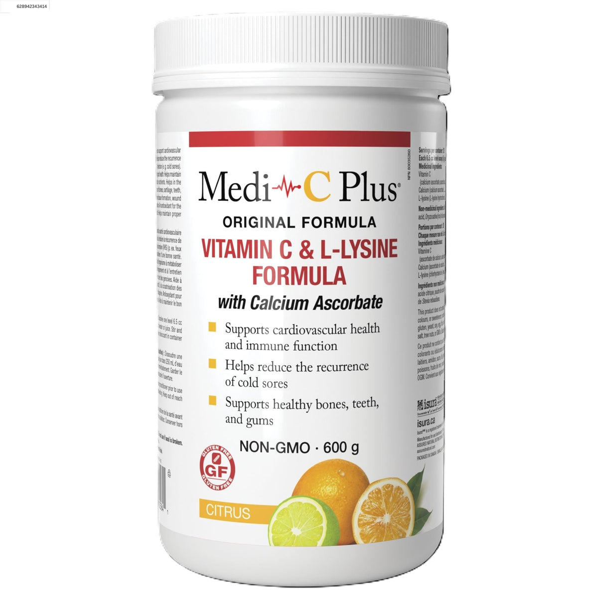 Medi-C Plus With Calcium Ascorbate Citrus 600g