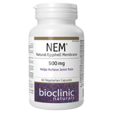 Bioclinic Naturals Natural Eggshell Membrane (NEM) 500mg 60 Vegetarian Capsules