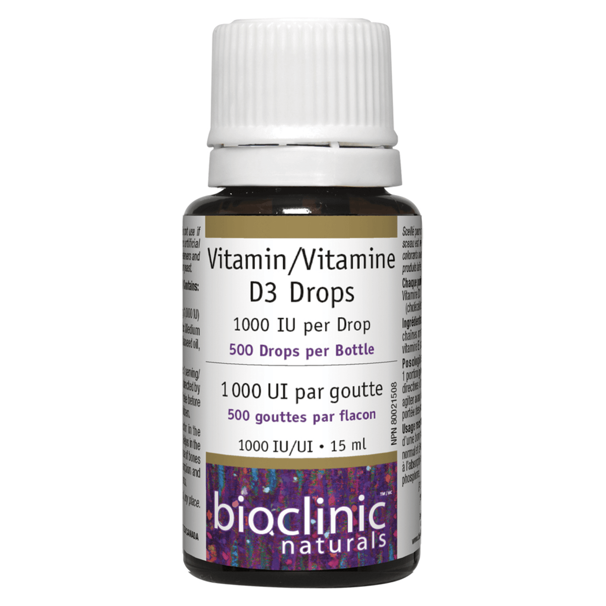 Bioclinic Naturals Vitamin D3 Drops 1000IU 15ml