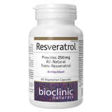 Bioclinic Naturals Resveratrol 250mg 60 Vegetarian Capsules