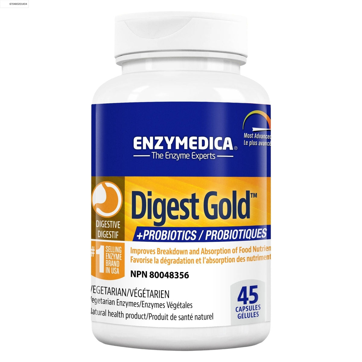Enzymedica Digest Gold with Probiotic 45 Capsules