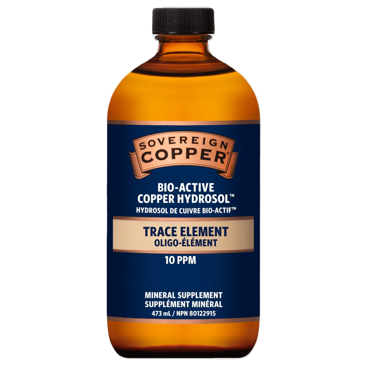 Natural Immuno Sovereign Copper  Bio-Active Copper Hydrosol 10PPM 473ml