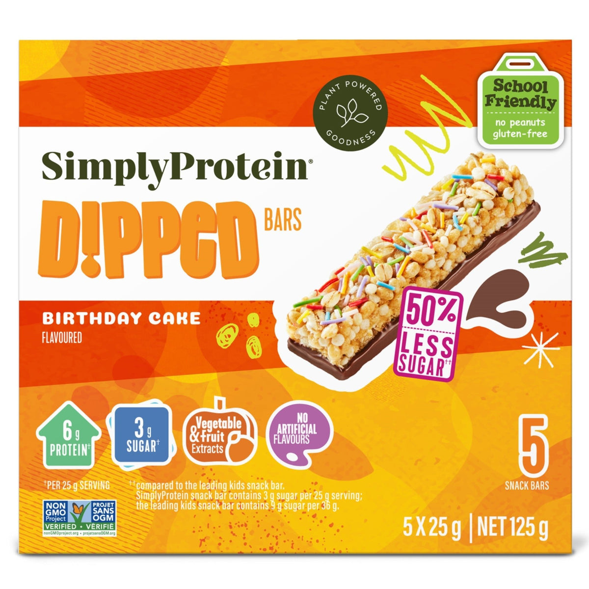 SimplyProtein Birthday Cake Dipped 5pk 125g