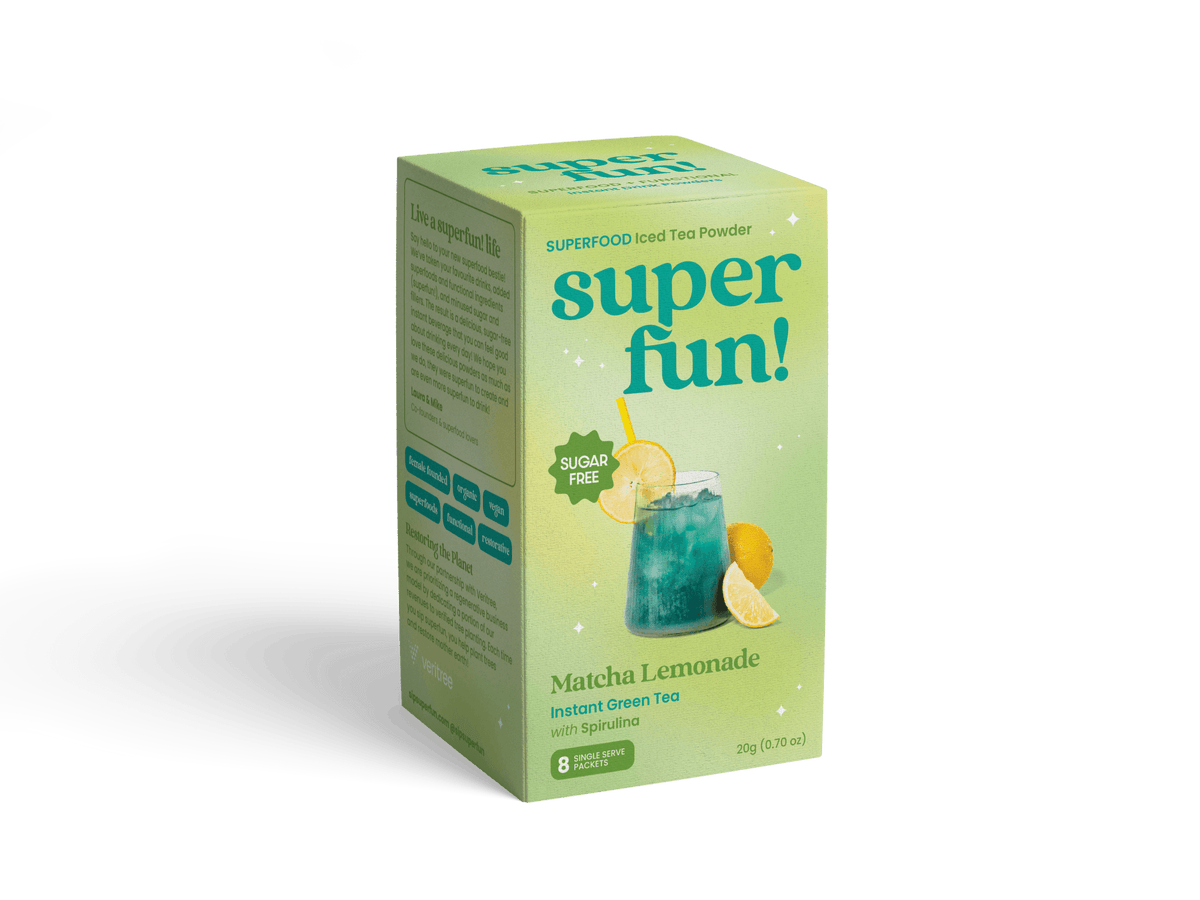 Tealish Matcha Lemonade Iced Tea 8 Packets - Instant Green Tea, Energizing Superfood Packed Spirulina, Childhood Summer Lemonade Vibes