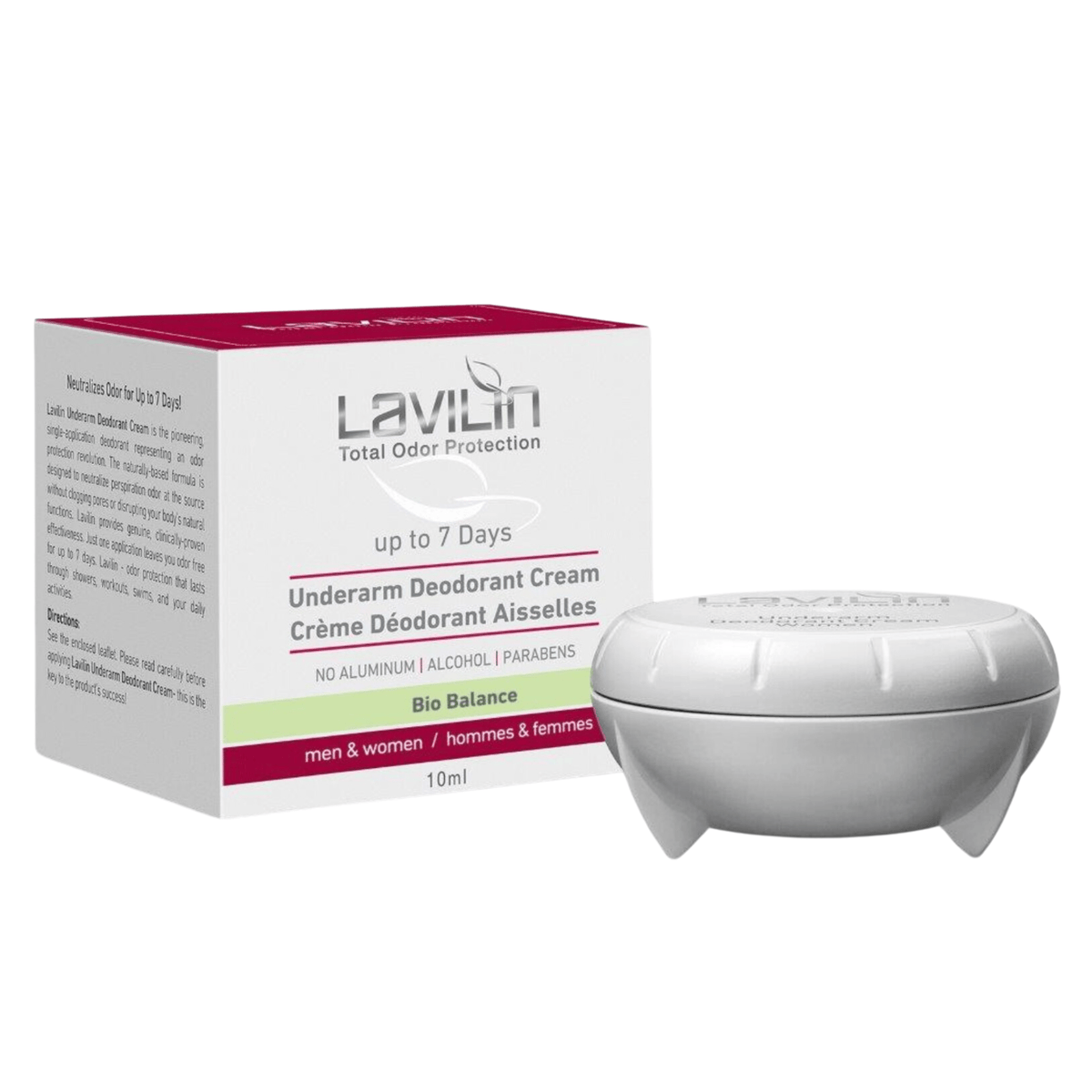 Lavilin 7 Day Deodorant 10ml - Helps in Sweat Removal, Is Ideal for Athletes, Absorbs Moisture for a Light and Pleasant Feeling of Freshness and Dryness, Does Not Interfere With Normal Body Functions