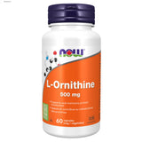 NOW L-Ornithine 500mg 60 Vegetable Capsules