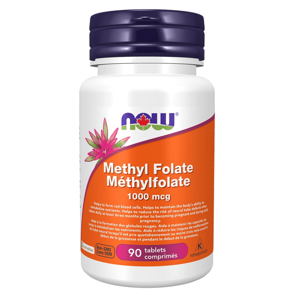 NOW Methyl Folate 1000mcg 90 Tablets - Metabolically Active Folate, Supports Neurological Health, Superior Bioavailability, Promotes Overall Health and Wellness