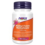 NOW Methyl Folate 1000mcg 90 Tablets - Metabolically Active Folate, Supports Neurological Health, Superior Bioavailability, Promotes Overall Health and Wellness