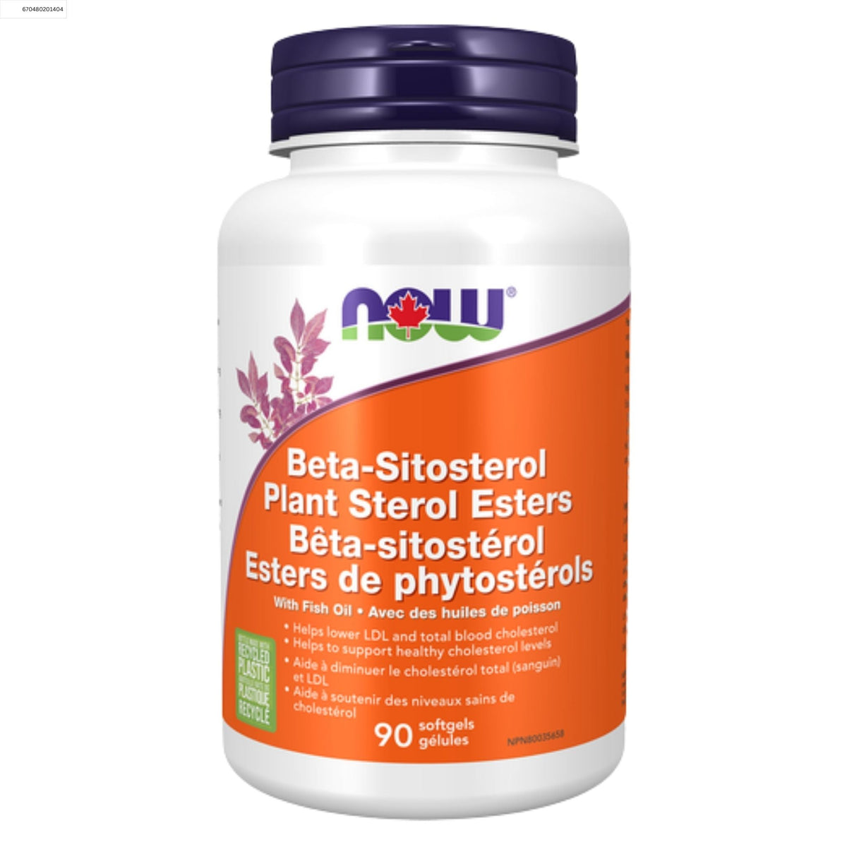 NOW Beta-Sitosterol Plant Sterols 90 Softgels