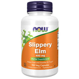 NOW Slippery Elm 400mg 100 Veg Capsules - Herbal Supplement Helps Coat and Soothe GI Tract, Assured GMP Quality