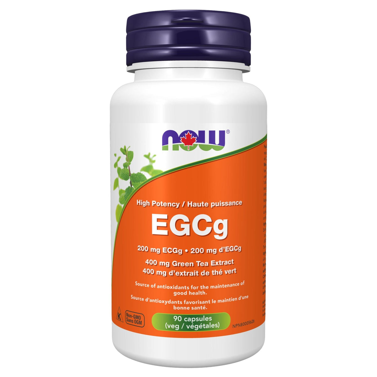 NOW EGCg 200mg GreenTea Extract 400mg 180 Vegetable Capsules