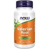 NOW Valerian Root 500mg 100 Vegan Capsules - Promotes Good Sleep Quality, Improves Mental and Physical Stress, Fights Symptoms of Stress and Anxiety