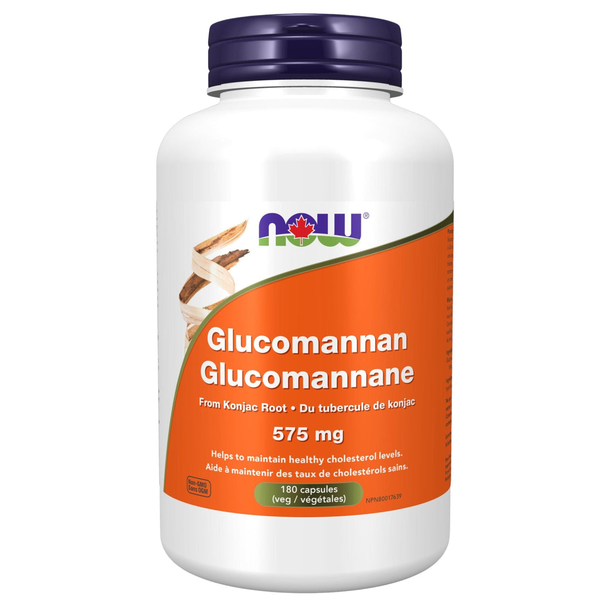 NOW Glucomannan 575mg 180 Vegetable Capsules