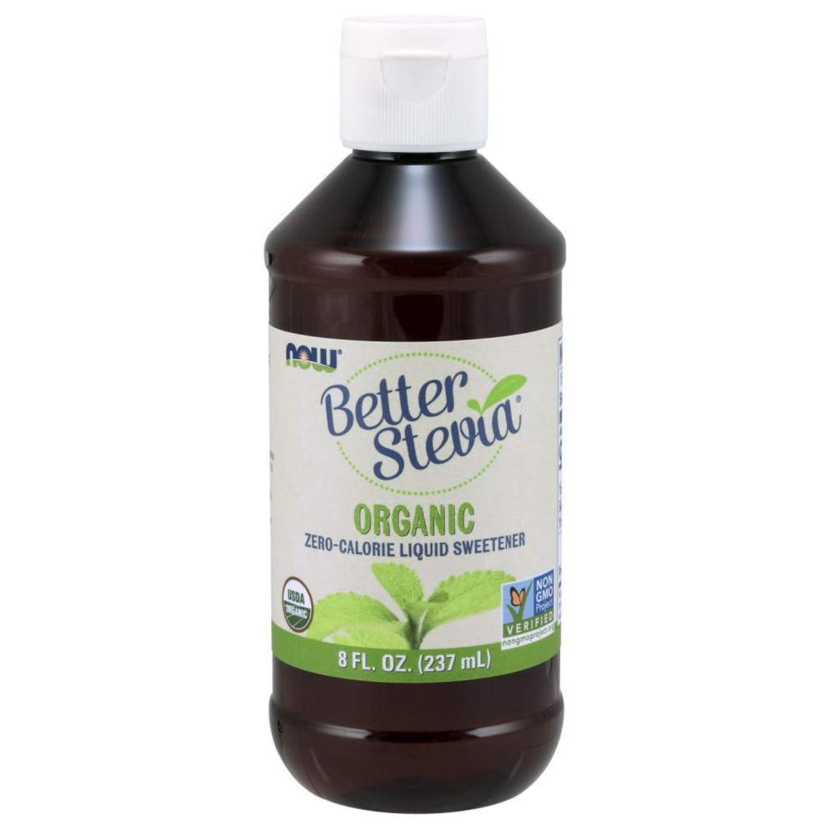 NOW Organic Stevia liquid 237ml - Zero-Calorie, Low Glycemic, Natural Liquid Sweetener For Coffees and Teas, Healthy Substitute for Table Sugar