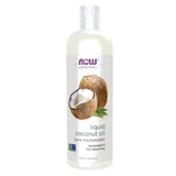 NOW Fractionated Liquid Coconut Oil 473ml - Promotes Healthy-looking Skin, Light & Nourishing, Suitable for All Skin Types, Fast Absorbing