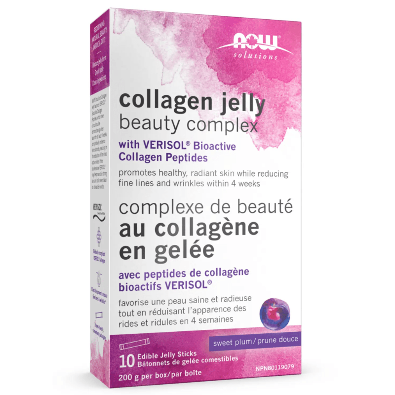 NOW Collagen Jelly Beauty Complex Sweet Plum 200g - Promotes Healthy, Radiant Skin While Reducing Fine Lines And Wrinkles, It Is Unique Jelly Form That Has Great Taste, Helps Maintain Strong Hair And Nails