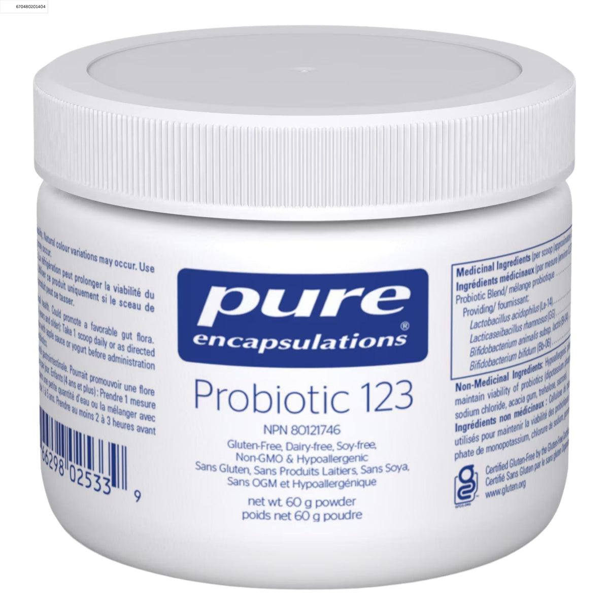 Pure Encapsulations Probiotic 123 60g