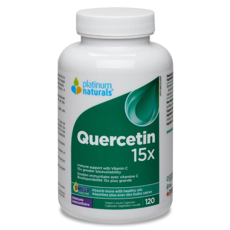 Platinum Naturals Quercetin 15x 120 Vegan Liquid Capsules