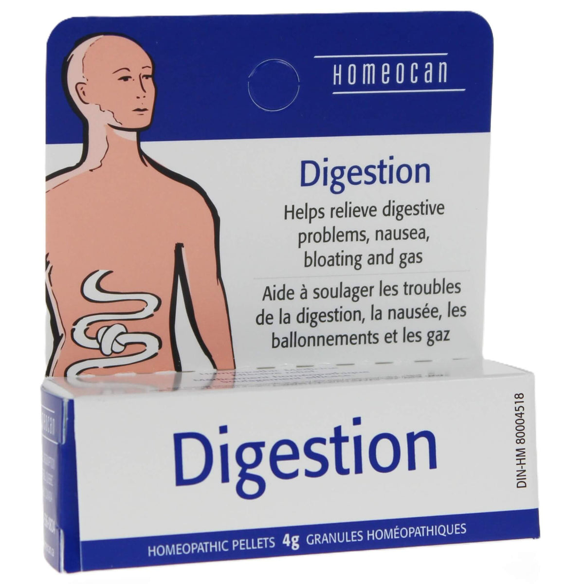 Homeocan Digestion Pellets 4g - Improve Digestion Problems, Nausea, Bloating, And Gas, Helps To Detox The Digestive System, Liver Friendly Medicine