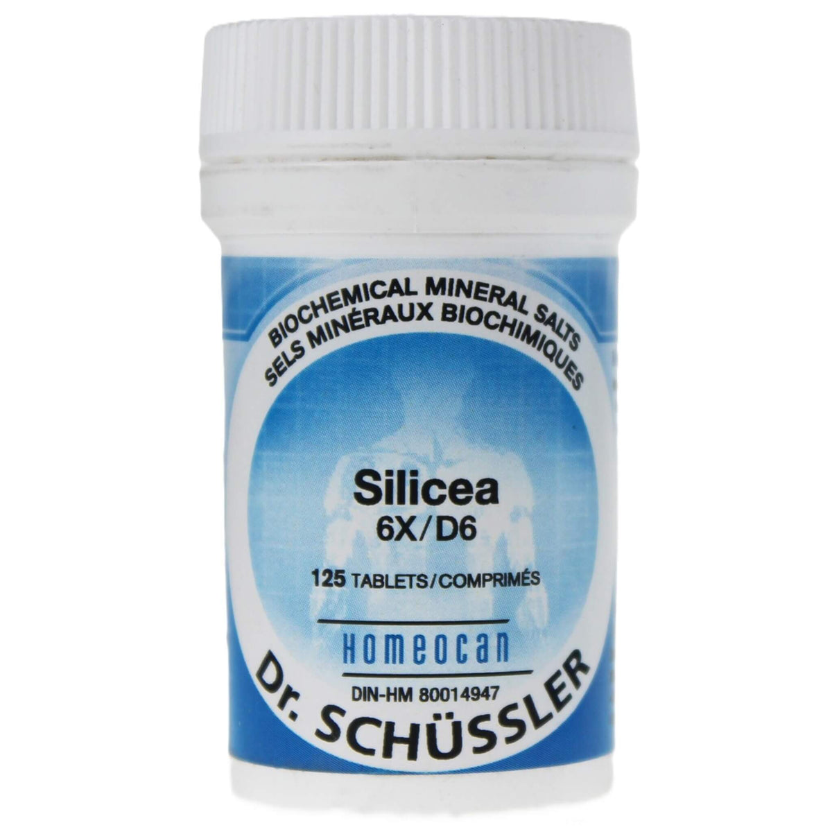 Homeocan Silicea 6X/D6 125 Tablets - Effective For Immune Defenses With Many Adenopathy, General Fragility, Bone And Dental, These Salts Are Closely Related To hysiology Of Human Body