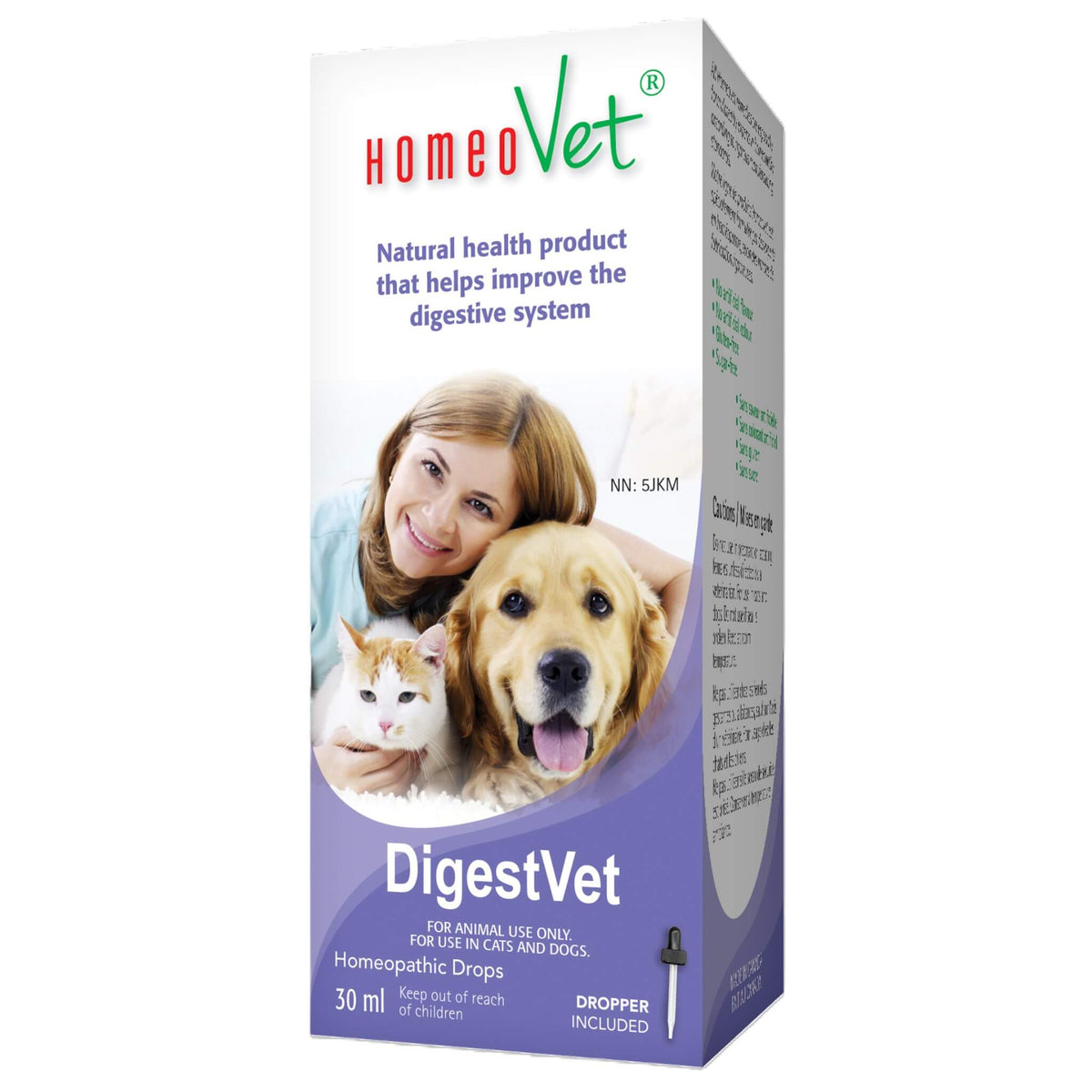HomeoVet DigestVet 30ml - Helps Improve The Digestive System For Pets, Veterinary Use Only For Animals, Cats & Dogs, A Homeopathy Remedy