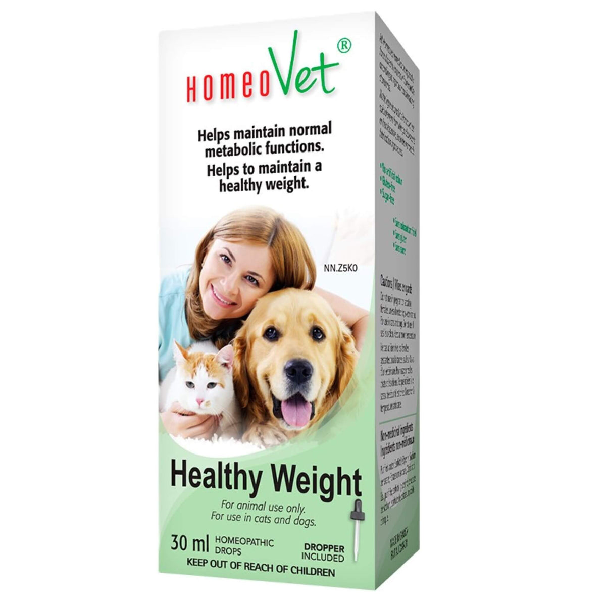 HomeoVet Healthy Weight 30ml - Homeopathic Drop That Helps Maintain Normal Metabolic Functions And Healthy Weight For Pets, Crafted With Natural Ingredients That Provide Wellness Support