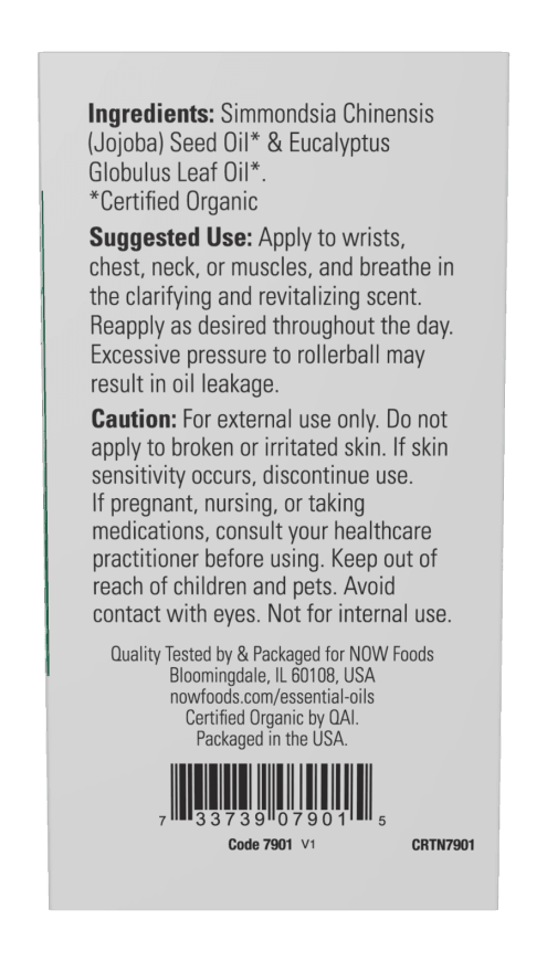 NOW Organic Eucalyptus Roll-On 10mL