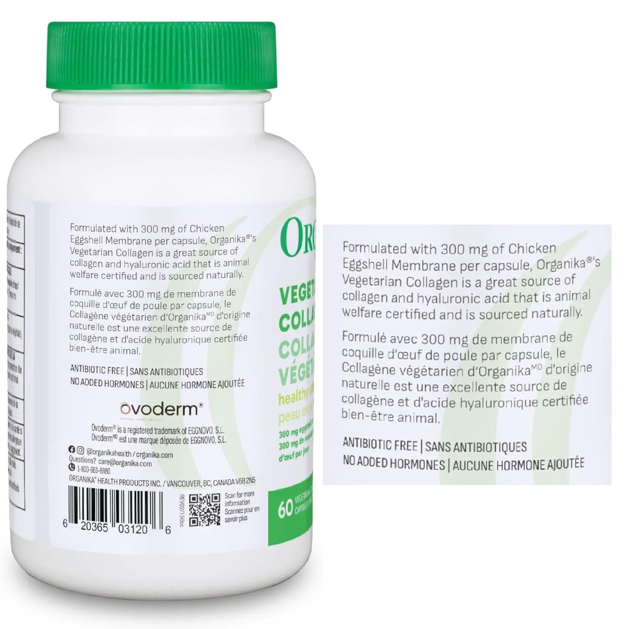 Organika Collagen Vegetarian 300mg 60 Vegetarian Capsules