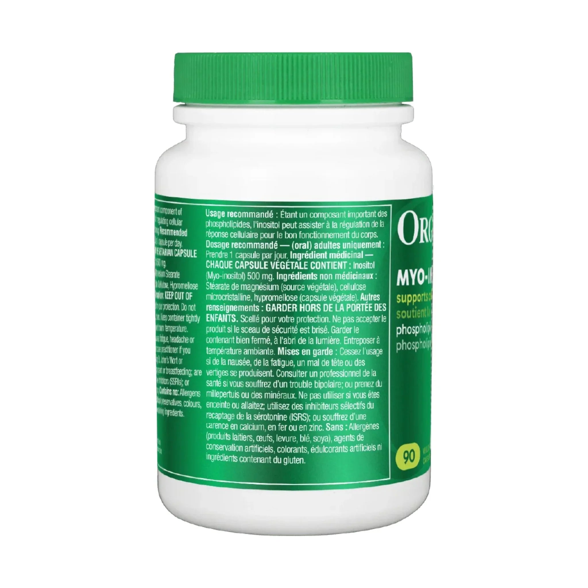 Organika Inositol 500mg 90 Vegan Capsules