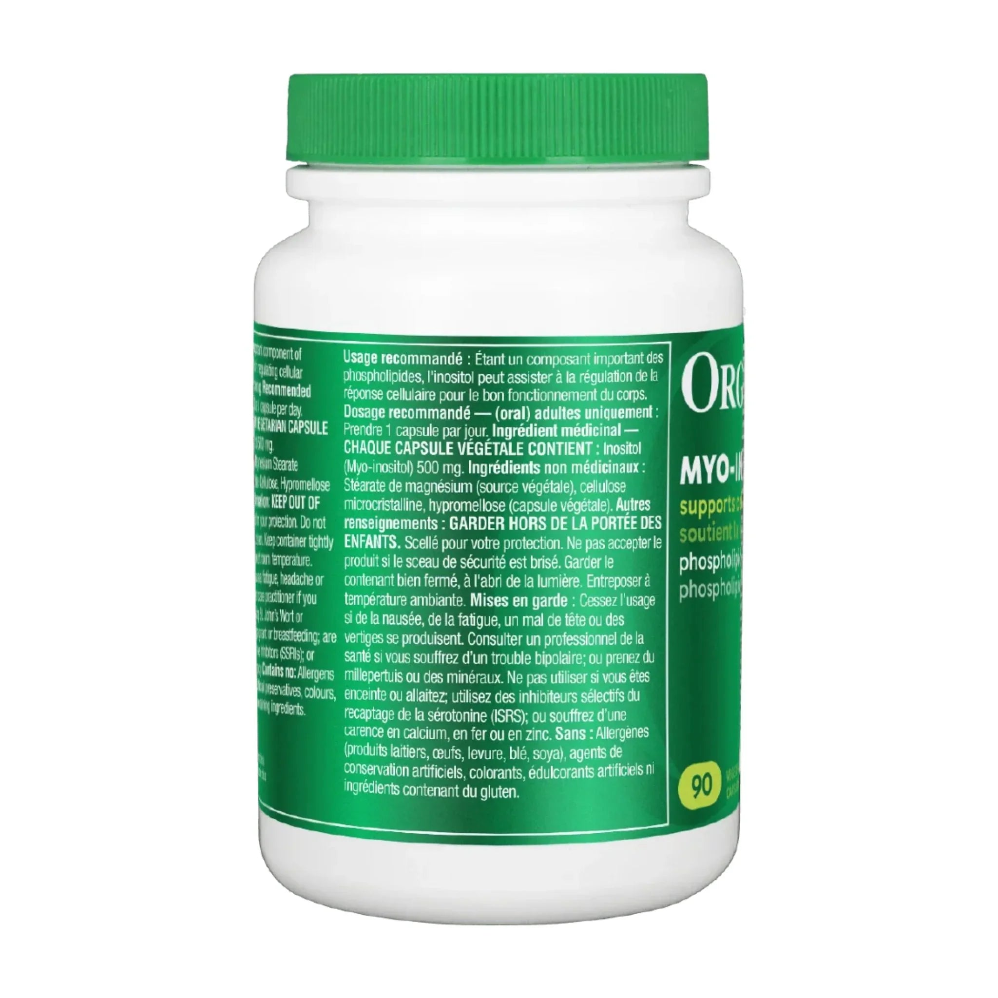 Organika Inositol 500mg 90 Vegan Capsules