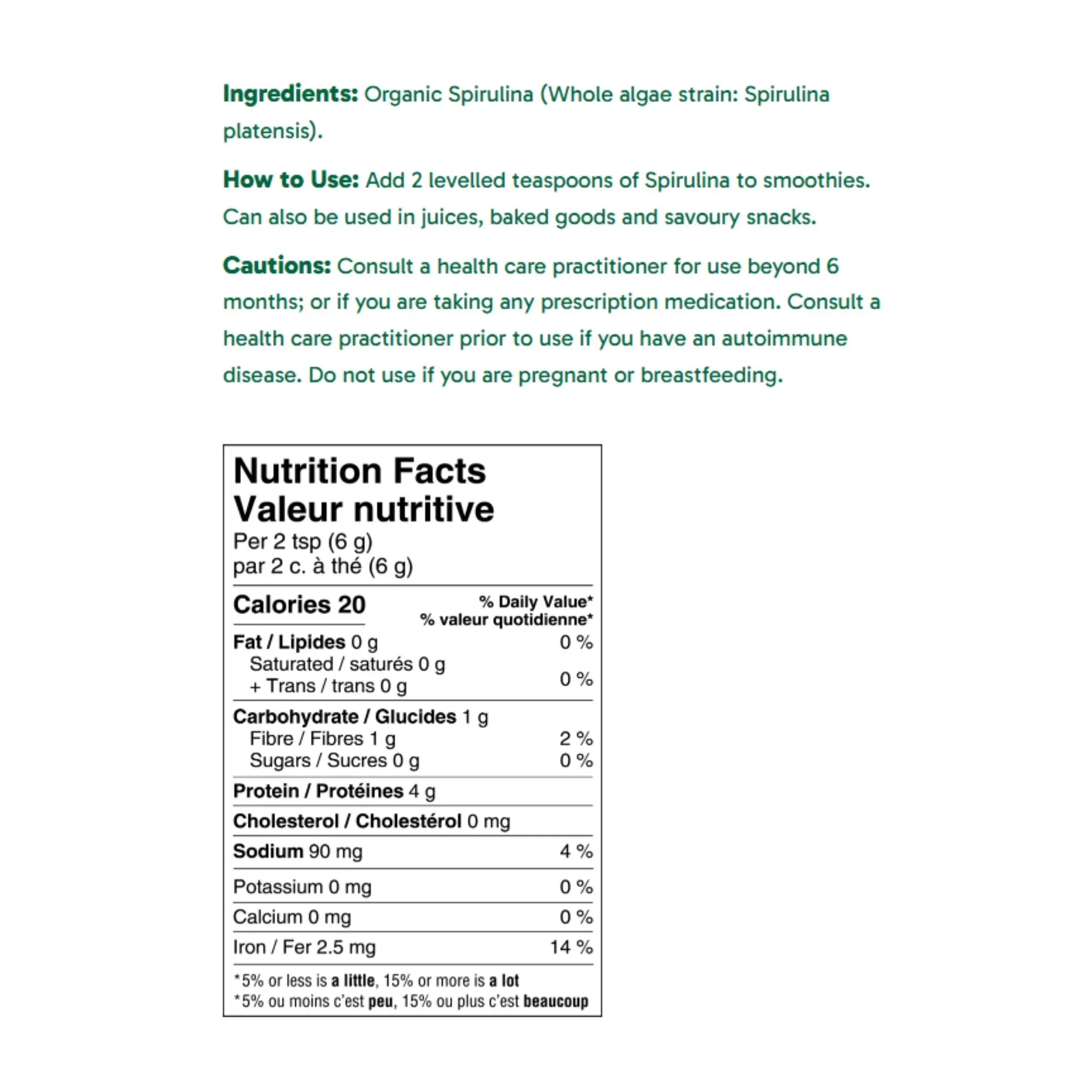 Organika Spirulina Powder 500g