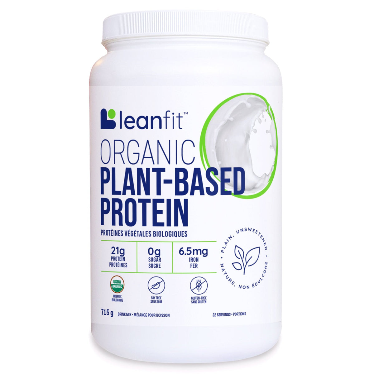 LeanFit Organic Plant Protein Unflavoured 715g