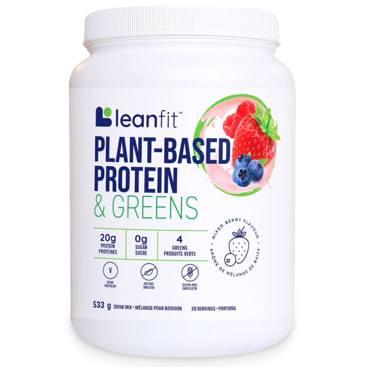 LeanFit Protein & Greens Mixed Berry 533g