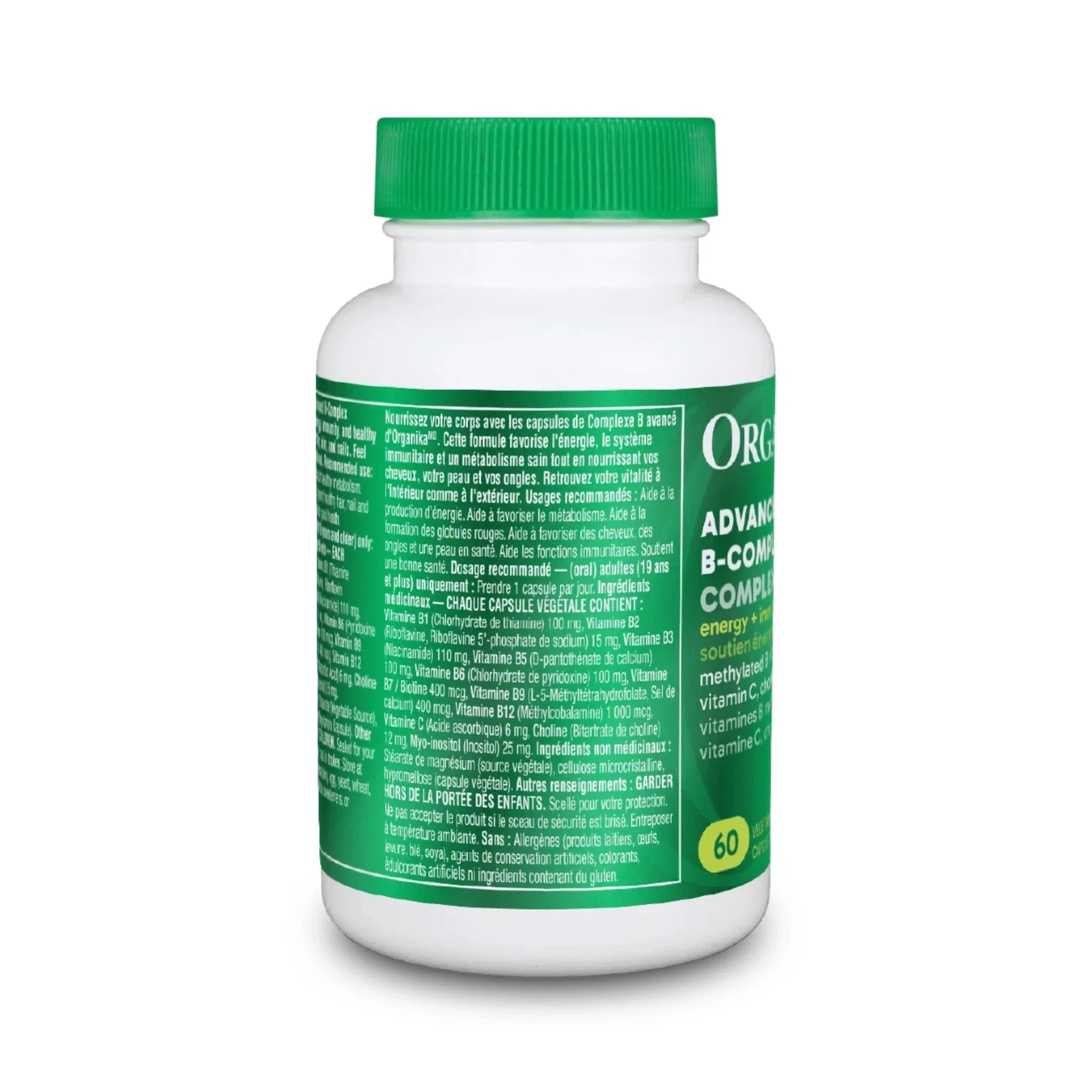 Organika Advanced B-Complex 60 Vegetarian Capsules