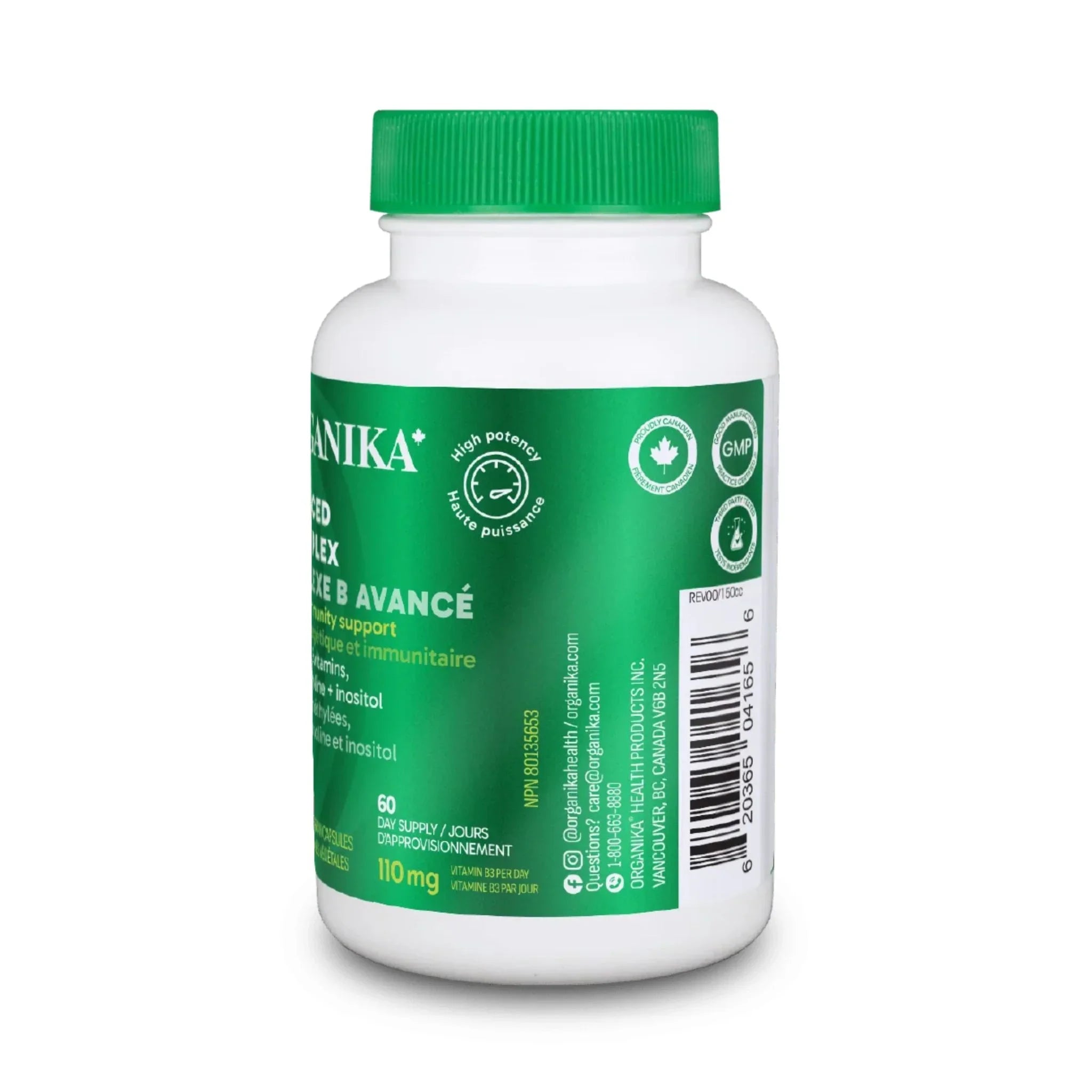 Organika Advanced B-Complex 60 Vegetarian Capsules